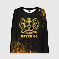 Лонгслив женский Bayer 04 - gold gradient, цвет: 3D-принт