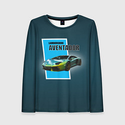 Лонгслив женский Спортивная машина Lamborghini Aventador, цвет: 3D-принт