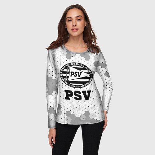 Женский лонгслив PSV sport на светлом фоне / 3D-принт – фото 3