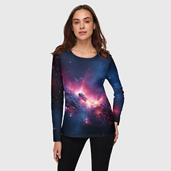 Лонгслив женский Взрыв в космосе, цвет: 3D-принт — фото 2