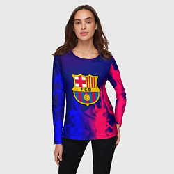 Лонгслив женский Barcelona fc club gradient, цвет: 3D-принт — фото 2