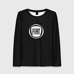 Лонгслив женский FIAT logo white, цвет: 3D-принт