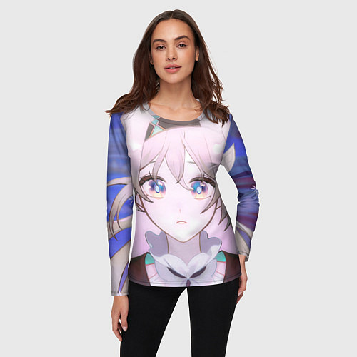 Женский лонгслив Honkai Star Rail Firefly smile / 3D-принт – фото 3