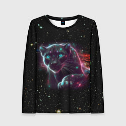 Лонгслив женский Межгалактическая пантера - космос от нейросети, цвет: 3D-принт