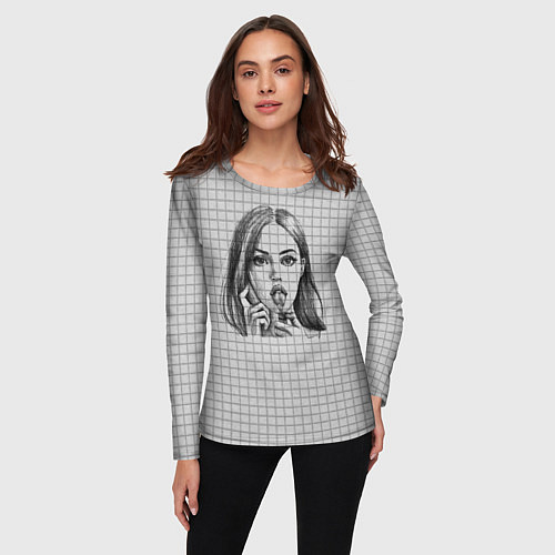 Женский лонгслив Меган Фокс / 3D-принт – фото 3