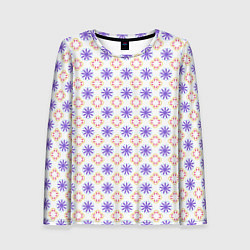 Лонгслив женский Красивый узор цветочки, цвет: 3D-принт