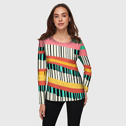 Лонгслив женский Пиянино, цвет: 3D-принт — фото 2