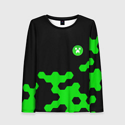 Лонгслив женский Minecraft game creeper, цвет: 3D-принт