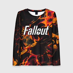 Лонгслив женский Fallout red lava, цвет: 3D-принт