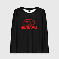 Лонгслив женский Subaru red logo, цвет: 3D-принт