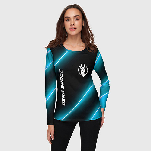 Женский лонгслив Dead Space неоновые лампы / 3D-принт – фото 3