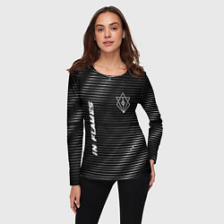 Лонгслив женский In Flames metal rock lines, цвет: 3D-принт — фото 2