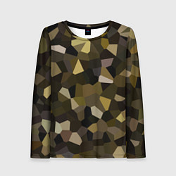 Лонгслив женский Мозаика оливковых оттенков, цвет: 3D-принт