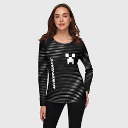 Лонгслив женский Minecraft metal game lines, цвет: 3D-принт — фото 2