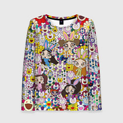 Женский лонгслив Right now NewJeans and Takashi Murakami