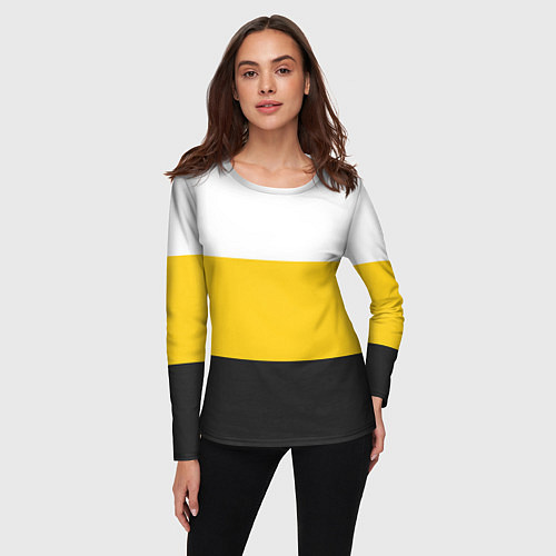 Женский лонгслив Флаг Российской империи / 3D-принт – фото 3