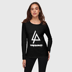 Лонгслив женский Linkin park logo brend music, цвет: 3D-принт — фото 2