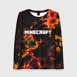 Женский лонгслив Minecraft red lava