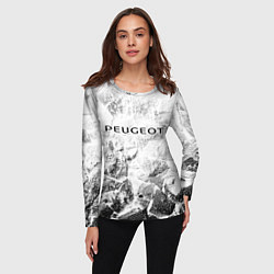 Лонгслив женский Peugeot white graphite, цвет: 3D-принт — фото 2