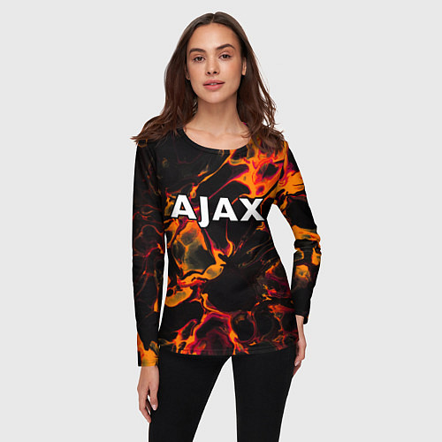 Женский лонгслив Ajax red lava / 3D-принт – фото 3