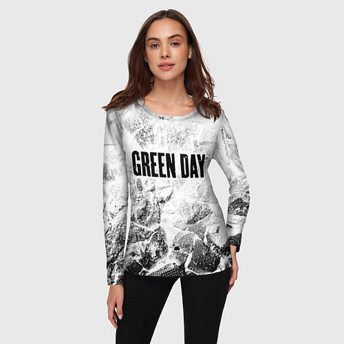 Женский лонгслив Green Day white graphite / 3D-принт – фото 3