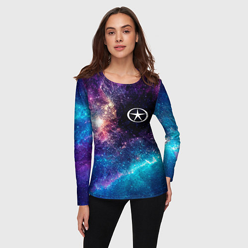 Женский лонгслив JAC space auto / 3D-принт – фото 3