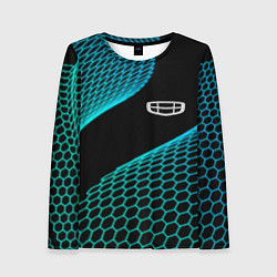 Лонгслив женский Geely electro hexagon, цвет: 3D-принт
