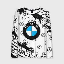 Лонгслив женский BMW x Mercedes краски, цвет: 3D-принт