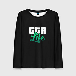 Лонгслив женский GTA life logo, цвет: 3D-принт