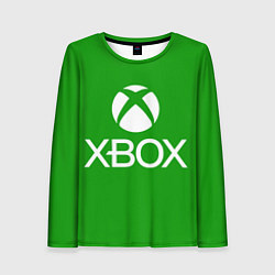 Лонгслив женский X-box logo green, цвет: 3D-принт