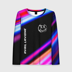 Лонгслив женский Avril Lavigne neon rock lights, цвет: 3D-принт