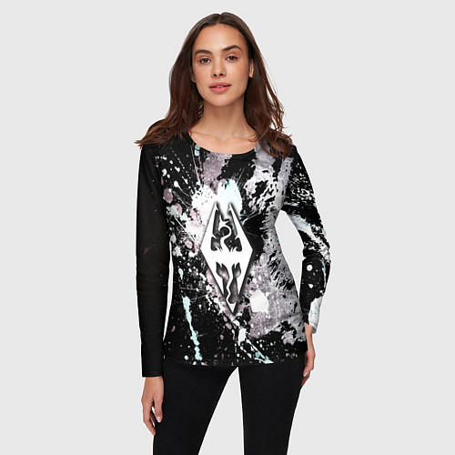 Женский лонгслив The elder scrolls краски древности / 3D-принт – фото 3
