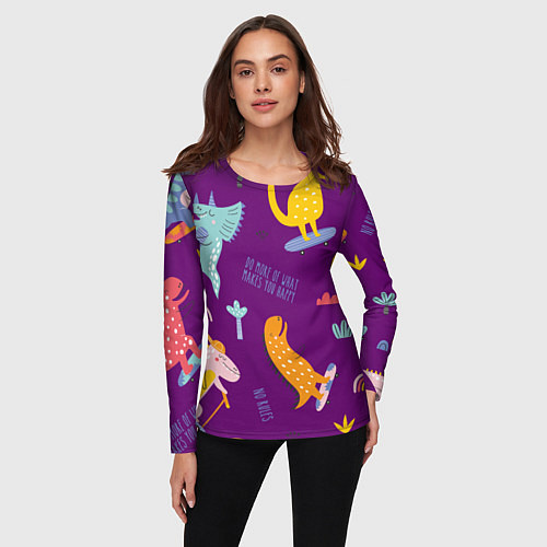 Женский лонгслив No rules / 3D-принт – фото 3