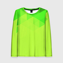 Лонгслив женский Кислотная геометрия лайм, цвет: 3D-принт