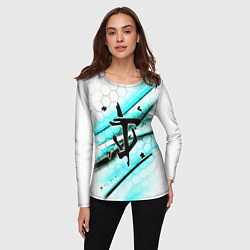 Лонгслив женский Doom logo палач, цвет: 3D-принт — фото 2