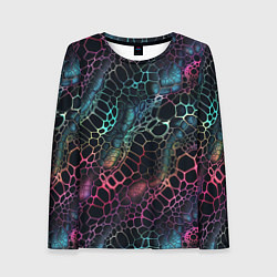 Лонгслив женский Змеиный принт, цвет: 3D-принт
