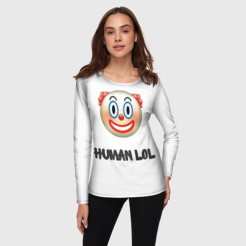 Женский лонгслив Human Fall Clown / 3D-принт – фото 3