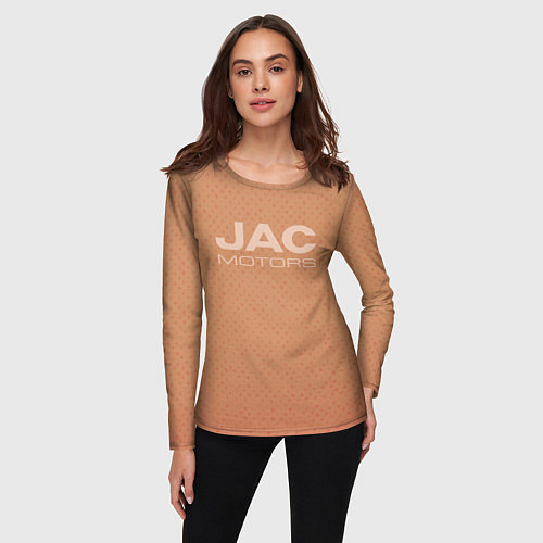 Женский лонгслив Jac motors паттерн охра / 3D-принт – фото 3