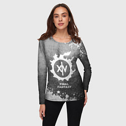 Лонгслив женский Final Fantasy - grey gradient, цвет: 3D-принт — фото 2