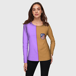 Лонгслив женский Атлетико Мадрид полосы, цвет: 3D-принт — фото 2