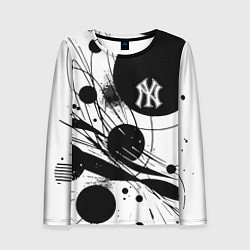 Лонгслив женский New York Yankees baseball team - abstraction, цвет: 3D-принт