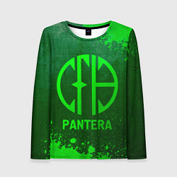 Лонгслив женский Pantera - green gradient, цвет: 3D-принт