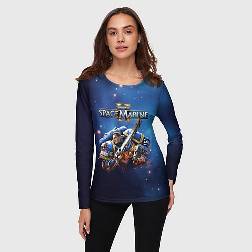Женский лонгслив Captain Titus Warhammer 40000 space marine 2 / 3D-принт – фото 3