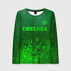 Женский лонгслив Chelsea - green gradient посередине