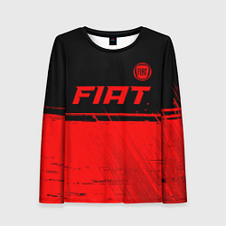 Женский лонгслив Fiat - red gradient посередине