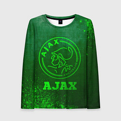 Лонгслив женский Ajax - green gradient, цвет: 3D-принт