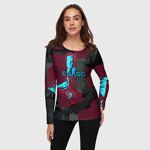 Женский лонгслив Counter strike glock / 3D-принт – фото 3
