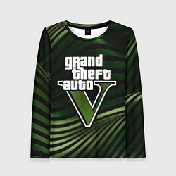 Лонгслив женский Grand Theft Auto V - logo, цвет: 3D-принт