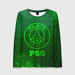 Лонгслив женский PSG - green gradient, цвет: 3D-принт