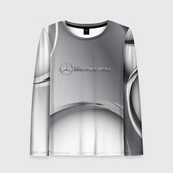 Лонгслив женский Mercedes benz grey, цвет: 3D-принт